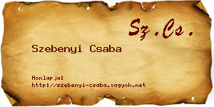 Szebenyi Csaba névjegykártya